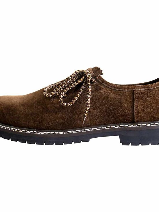 Dark Brown Bavarian Shoes Men’s Suede German Lederhosen Oktoberfest Style main image 6